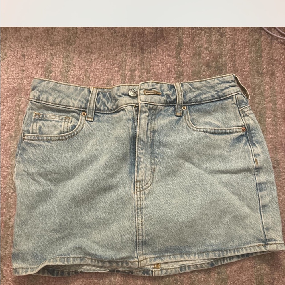 PacSun Light Wash Denim Skirt